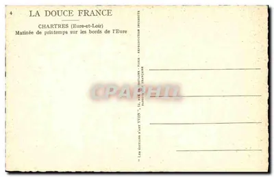 Chartres (Eure-et-Loir) — Wiosenna pora dnia na brzegach rzeki Eure — Wydawnictwo Yvon — Rewers