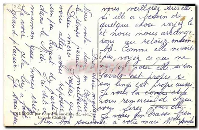 Antieke ansichtkaart Chuines par Courville sur Eure Colonie Clotildis — Achterkant