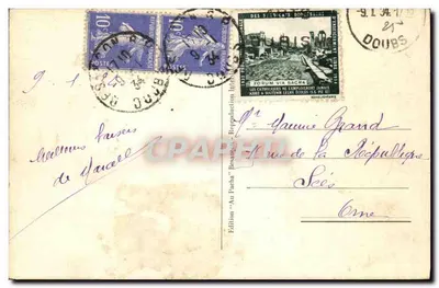 Besançon — Vale do Doubs e Ponte da República — Edição 'Au Pacha' — Verso