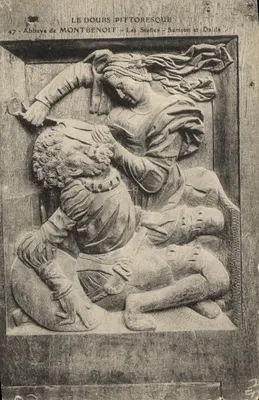 Abadia de Montbenoît — As Stalles — Samson e Dalila — Editor Le Doubs Pittoresque, n°47