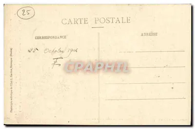 Montbénouit (Doubs) — Wnętrze kościoła — Statua Matki Bożej z drewna (XV wiek) — C. L. B. n° 903 — Rewers