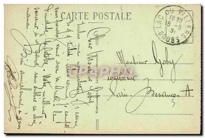 La Roche Percée - Sites Pittoresques de Franche-Comté 555 - CONSOLATION — Verso