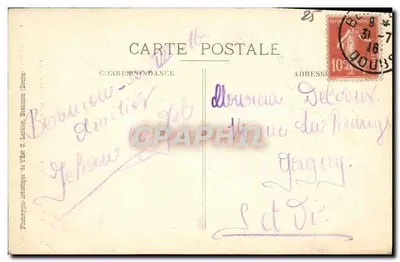 Besançon — Il Doubs a Tarragnoz e Vista su Besançon — C. L., B. — N° 102 — Verso