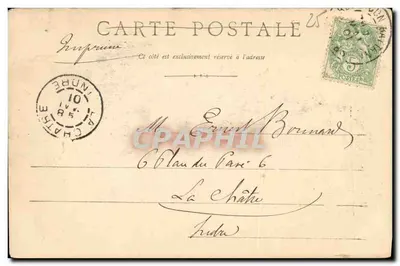 Fuente de Granvelle — un día de nieve — Besançon, editada por la Imprimerie de Besançon — Reverso