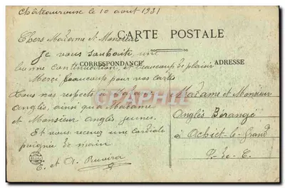 Crozant (Creuse) — Los Rocas de la Carretera de Eguzon, La Torre Cuadrada — Reverso