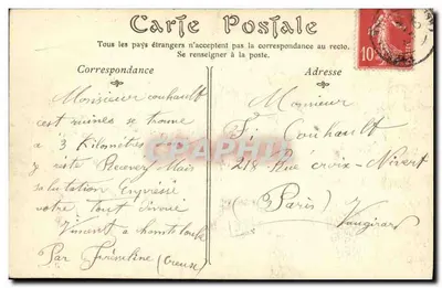 CROZANT (Creuse) — O Castelo — Beaunac — Verso