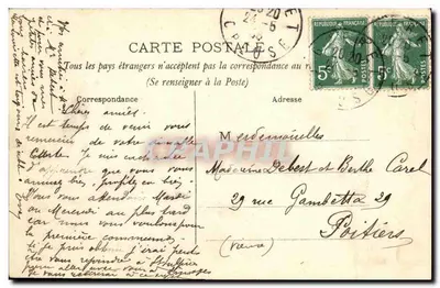 CROZANT (Creuse) — Pont Charreau — editor anônimo, n° 369 — Verso