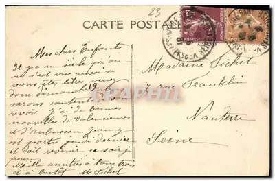 Aubusson - Creuse - Widok z wyspy Lipca — Rewers
