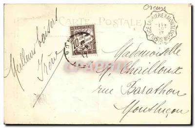 Tipos Creusois — Soldado e mulher sentados — Editor FM, n°1001 — Verso
