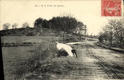 Bilhete postal antigo A la croix de Lorette