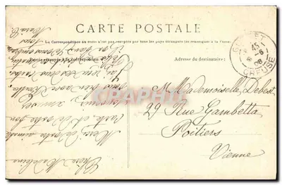 Bilhete postal antigo A la croix de Lorette — Verso