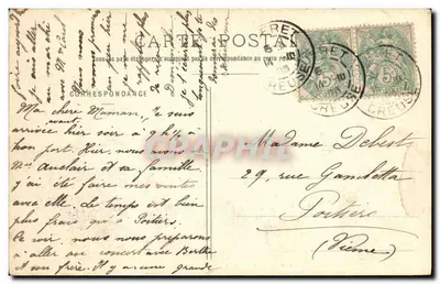 A Creuse em Anzême — Vista tirada no desvio do Belvédère — A. de Nussac, editor Guéret, n°608 — Verso