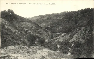 A Creuse em Anzême — Vista tirada no virador do Belvédair — editor Nussac, Guéret