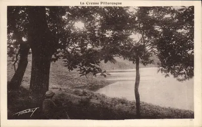 A Creuse Pittoresca — vista sob os castanheiros — Edição G. G. e Filhos