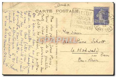 Chaux-les-Passavant — Entrée de la Glacière — Les Éditions C. L. Besangon, n° 504 — Verso