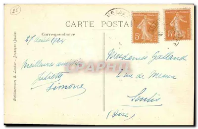 Wąwóz Cusancin — Źródło Niebieskie — Piękne miejsca w Franche-Comté — C-L-B 514 — Rewers