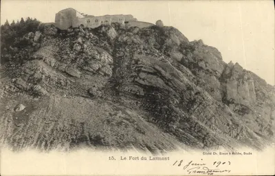 O Forte do Larmont — fortificação sobre rochedos — Cliché Ch. Simon em Maîche, Doubs, n°15