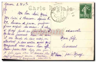 Laissey e la Valle del Doubs — vista panoramica — editore sconosciuto — Verso