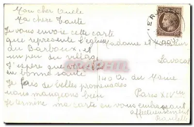 Le Barboux — igreja e aldeia — Verso