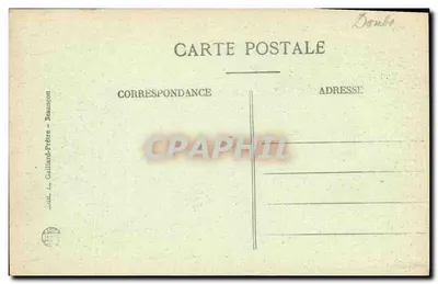 Mouthier - Rocher de Haute-Pierre — Vale da Loue, Gorges de Nouaillacs — Editor L. Gaillard-Prêtre, Zézançon — Verso