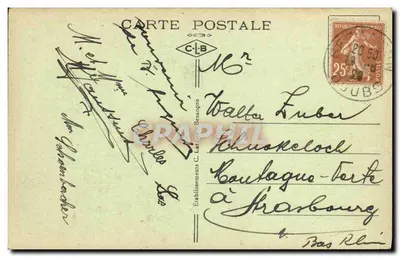 Vale da Loue — Rota pitoresca de Mouthier a Pontarlier — Rochas de Haute-Pierre — Editor C. Lardier, n° 105 — Verso