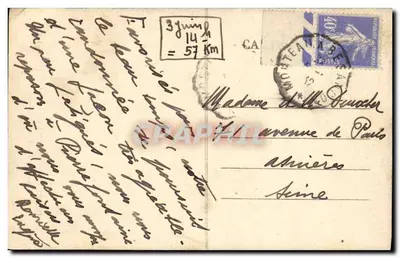 Bilhete postal antigo Pierremontaine Les Varans Le Pont de Chevaliere — Verso