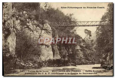 लूए के घाटी — के.ए.एफ. के पास के पुल जो बीओमार्शे के गुफा के लिए जाता है — मौथिएर-हॉट-पियर
