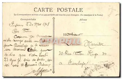 O Salto do Doubs — Edição Burgy, Lausanne, n°2043 — Verso