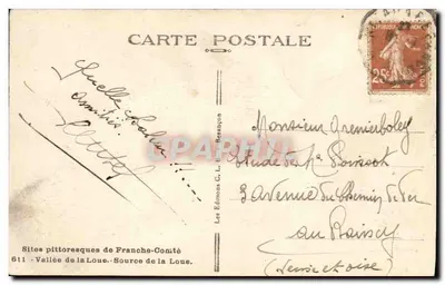 Fonte da Loue — Vale da Loue — Les Éditions C. L. Rossayçon — Verso