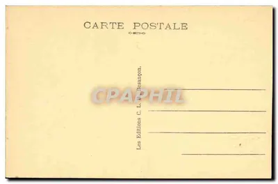 Entrada a los Bassins du Doubs — Rocher de la Casquette y Table d'Hercule — Frontera Francia-Suiza — Ediciones C. L. Desançon, n° 839 — Reverso