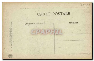 Granica francusko-szwajcarska — baseny Doubs — Rochers de la Vierge — Wydawnictwo Gaillard Prétre, Lise-sur-le-Doubs — Rewers