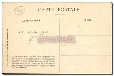 Rapides da Loue nas gargantas de Nouailles — Os Sítios Pitorescos da Franche-Comté — C. Lardier, Beaupont — Verso