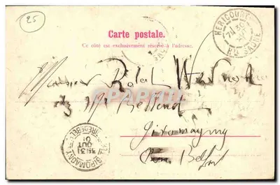 Widok z Zamku — Héricourt — Wydawca E. Blazer, n° B 31780 — Rewers