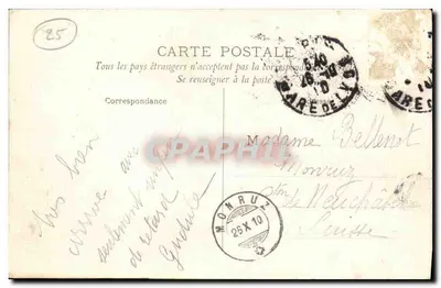 PONTARLIER — El Fuerte de Joux — Editor Léonce Béchard — Reverso