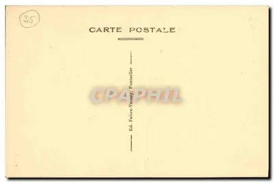 Arredores de Pontarlier — A Fonte da Loue — Ed. Faivre-Yennay — Verso