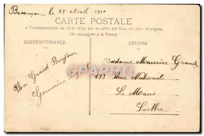 Besançon — Voorzijde van de Prefectuur gezien vanaf het Park — n° 490 — Achterkant