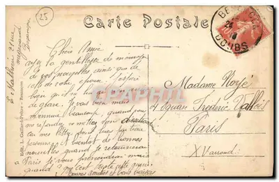 Dolina Doubs w Malate, po prawej stronie, Fort Montfauccon — Besançon — Wycieczka do Franche-Comté — Rewers