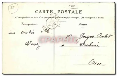 Arredores de Besançon — O Salto do Doubs — J. Liard, Ed., Besançon — Verso
