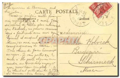 Besançon-les-Bains — De Porte-Noire, Romeinse bouwwerk tijd van Marcus Aurelius — Artistieke collectie, foto van Ch. Leroux — Achterkant