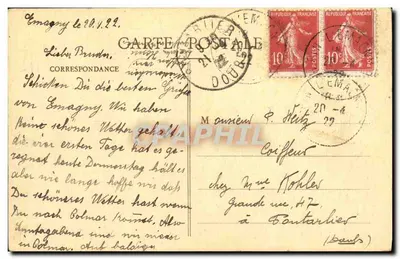 BESANÇON-LES-BAINS — Vestigios de un Teatro Romano — Colección Artística, Cliché Ch. Leroux, n°79 — Reverso