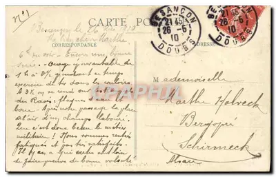 Besançon — Citadelła z wieży Świętego Piotra — wydawca nieznany, nr 93 — Rewers