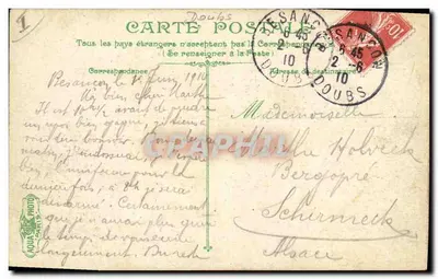 Bains Salins de la Mouillère — Besançon — wydawca nie widoczny — Rewers