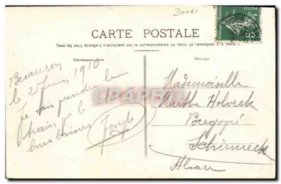 Excursão na Franche-Comté — Rota e Ferrovia de Morteau — Louis Mosdier, edição Besançon — Verso