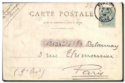 Stara pocztówka Evreux Eveche Salon des Tapisseries — Rewers