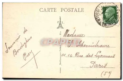 Widok Mentony z Grimaldi - F. L. - 429 - Ventimiglia — Rewers