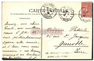 Juan-les-Pins (A.M.) — La Plage — P. L. Maillan, lib. édit., Cannes 253 — Achterkant