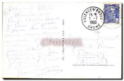 Valence — Bulwar Bancel i monumentalna fontanna — wydawca Capri, nr LL — Rewers
