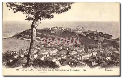Monaco - Panorama sobre a Condamine e o Rocher - LL - Siblona