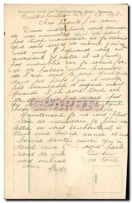 Kaiserslautern — Fontes na Spittelmühle — Rheinischer Kunst- und Postkarten-Verlag „Jepp“, Mannheim — Verso