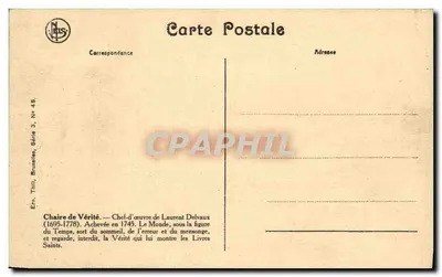 Gand. Catedral de São Bavon — A Cátedra da Verdade — Edição Thilli, Bruxelas, Série 3, No 48 — Verso